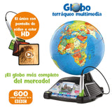VTech - Globo terráqueo multimedia, el único con Pantalla LCD, +600 vídeos originales de la BBC, Regalo niños +7 años, Versión ESP