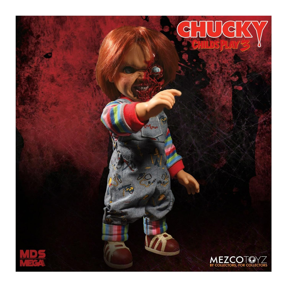 Chucky Pizza Face Talking Fig. 38 cm Chucky MDS Mega Scale re-Run