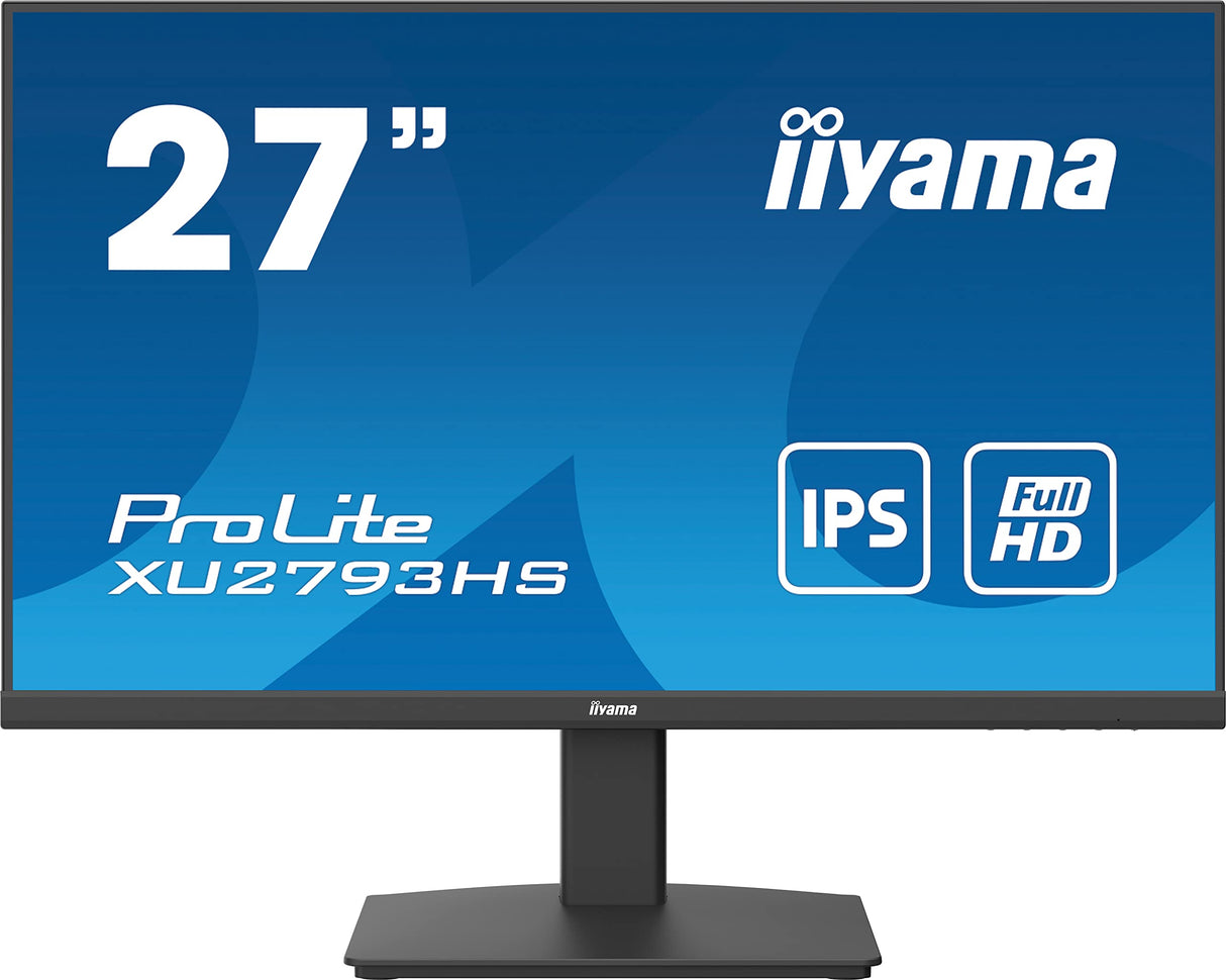iiyama XU2793HS-B6 27" Panel IPS, EyeComfort/EyeSafe 2.0, 1920x1080100Hz, 250cd/m², Altavoces, HDMI, DisplayPort, 1ms (MPRT), FreeSync