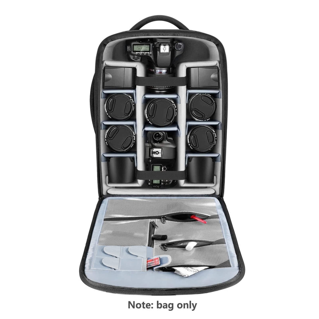 Neewer – Mochila Convertible en Maleta de Ruedas para cámaras SLR/DSLR y Accesorios (NW3300), Negro