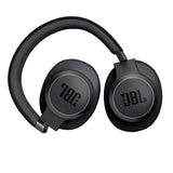 JBL Auriculares inalámbricos circumaurales Live 770 NC, con tecnología Bluetooth y cancelación adaptativa de ruido, hasta 65 horas de reproducción, negro