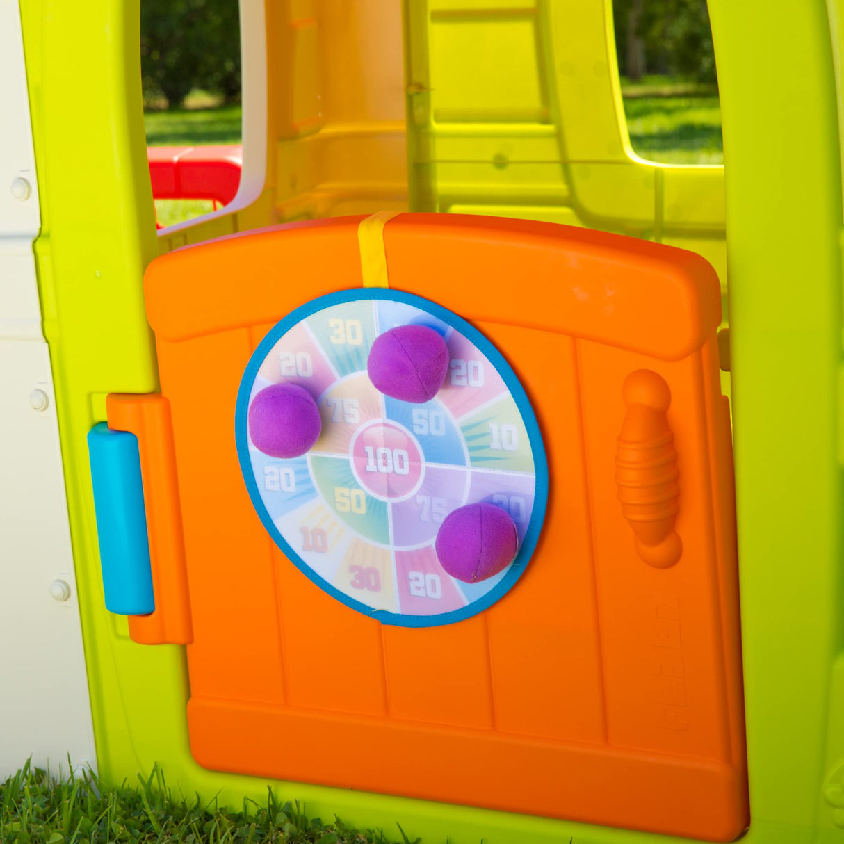 FEBER - Multi-Activity House 6 en 1, Casa de Jardín con 6 Actividades Plegables, Robusto y Fácil de Montar, Protección UV, para Niños a Partir de 3 años, Famosa (800013048), Versión previa