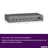 Splitter HDMI 4K120 Gaming - Marmitek Split 712-1 Entrada / 2 Salidas - 8K60 - Distribuidor - 48Gbps - HDR 120 Hz - HDMI 2.1 - VRR-ALMM-QMS-QFT - Conmutador EDID - Carcasa metálica