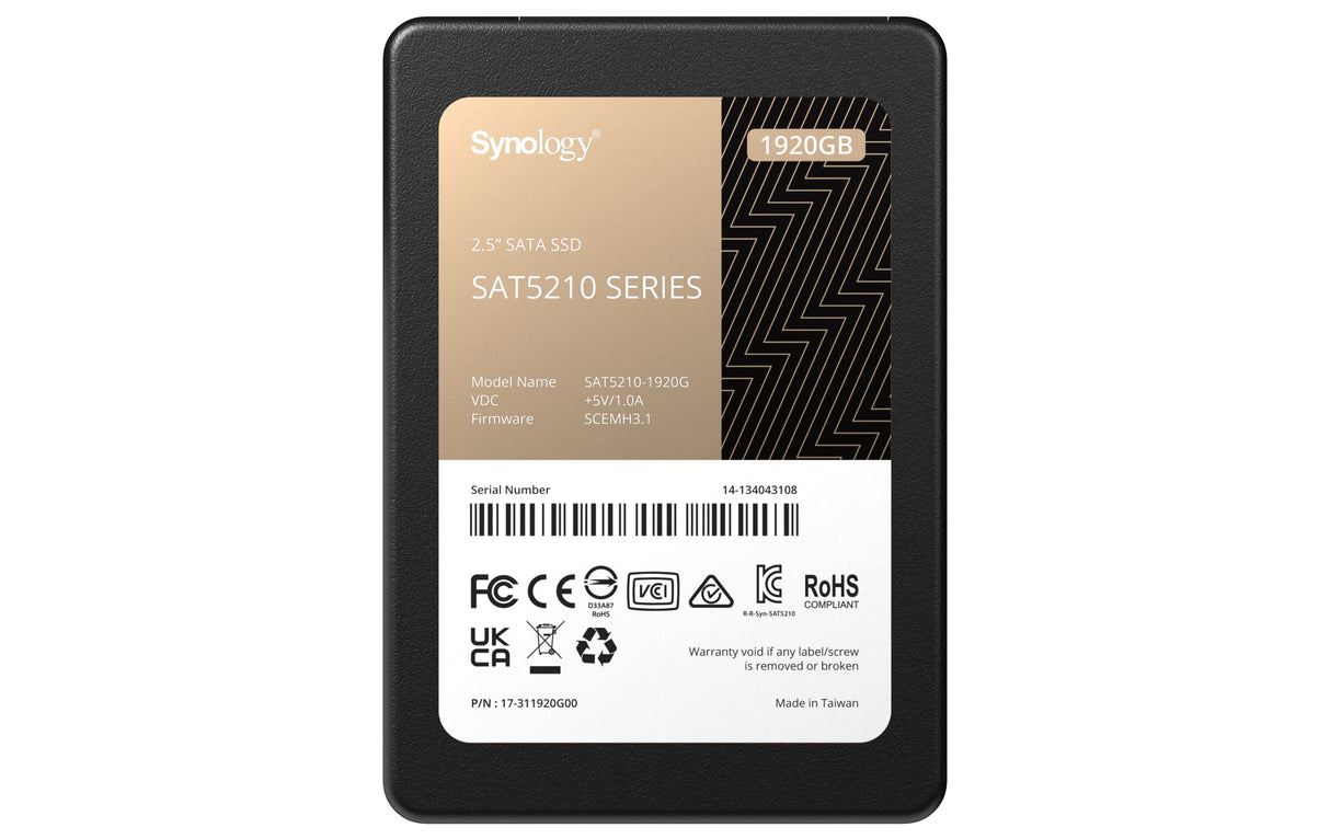 Synology Disco Duro SAT5210-1920G 1.92 TB SSD SSD 1,92 TB SSD SATA 2,5"