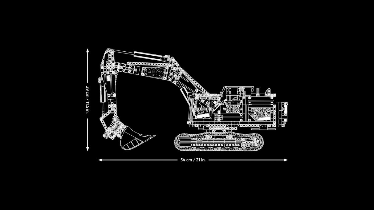 LEGO Technic Excavadora Volvo EC500 Hybrid - Kit de Maquetas para Adultos de Vehículo de Obra Motorizado con Brazo Móvil, Orugas, Martillo y Pala - Idea de Regalo para Hombres 42215