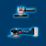 Amoladora angular a batería GWX 18V-8 con Bosch Professional 18V System y X-LOCK (incl. empuñadura auxiliar, cubierta de protección)