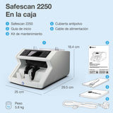 Safescan 2210 Contadora de Billetes para Billetes Clasificados, Contadora detectora de Billetes Falsos en 2 Puntos, Máquina para Contar Billetes Clasificados de Todas Las divisas