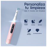 Oral-B iO 5N Cepillo de Dientes Eléctrico con Mango Recargable, 1 Cabezal y Estuche De Viaje, Diseñado por Braun - Rosa