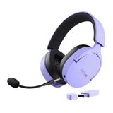 Trust Gaming GXT 491P Fayzo Cascos Gaming Inalámbricos Bluetooth + 2.4 GHz, 7.1 Sonido Envolvente, Batería de 22 Horas, Auriculares Inalámbricos RGB Over-Ear PC PS5 PS4 Switch - Morado