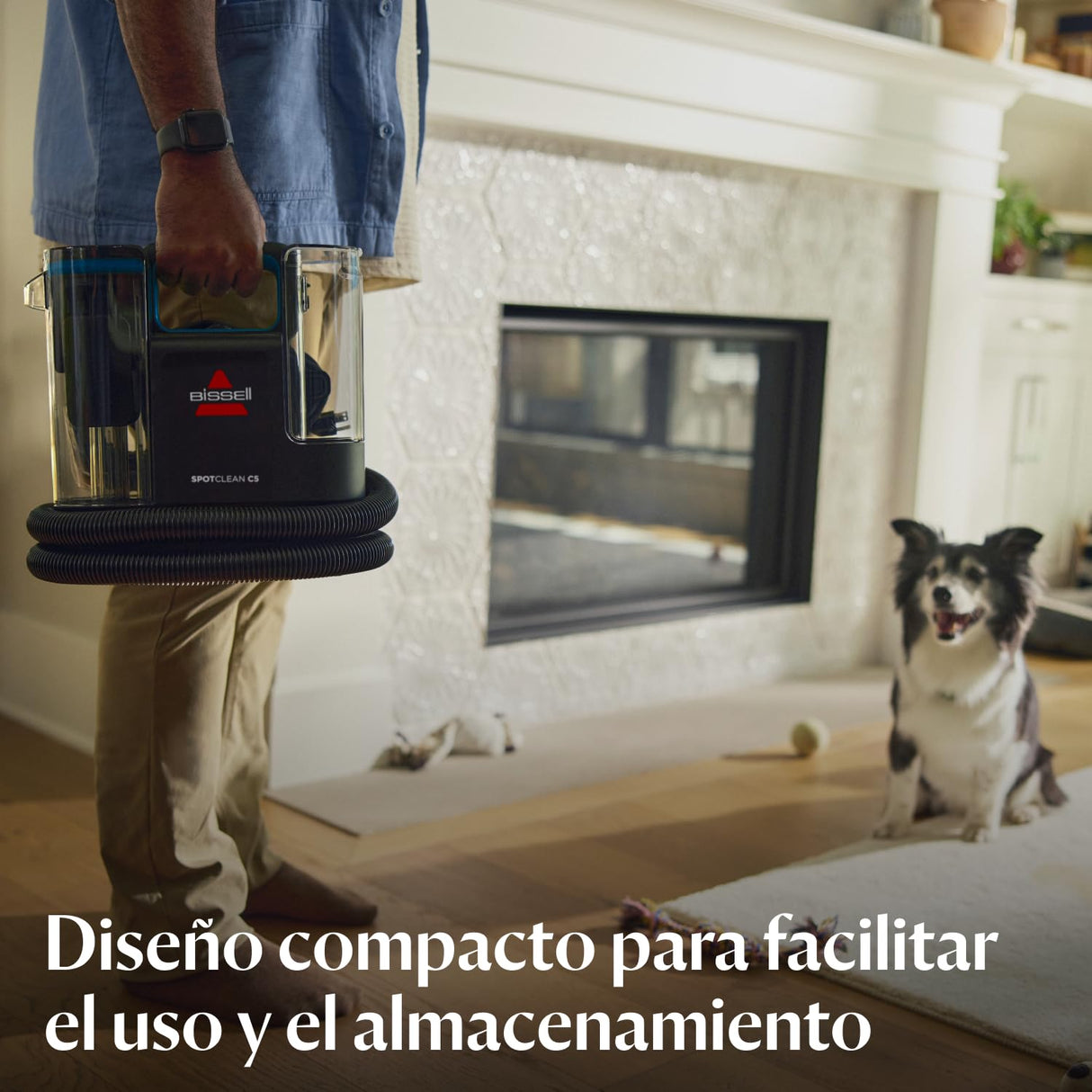 BISSELL SpotClean C5, Aspiradora de Agua Tapicería, Lava Aspiradora Ligera con Sistema Triple Action, Limpiador de Liquidos para Alfombras, Tapicería, Sofá, Auto & Más, Motor Potente de 400W, 3861N