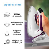 Braun CareStyle 7 IS7262GY, Centro de Planchado con Generador de Vapor Profesional, FreeGlide 3D, iMode e iCare, Planchado Vertical, Ultimate FastClean, Depósito Extraíble 2 L, 2700W, Violeta