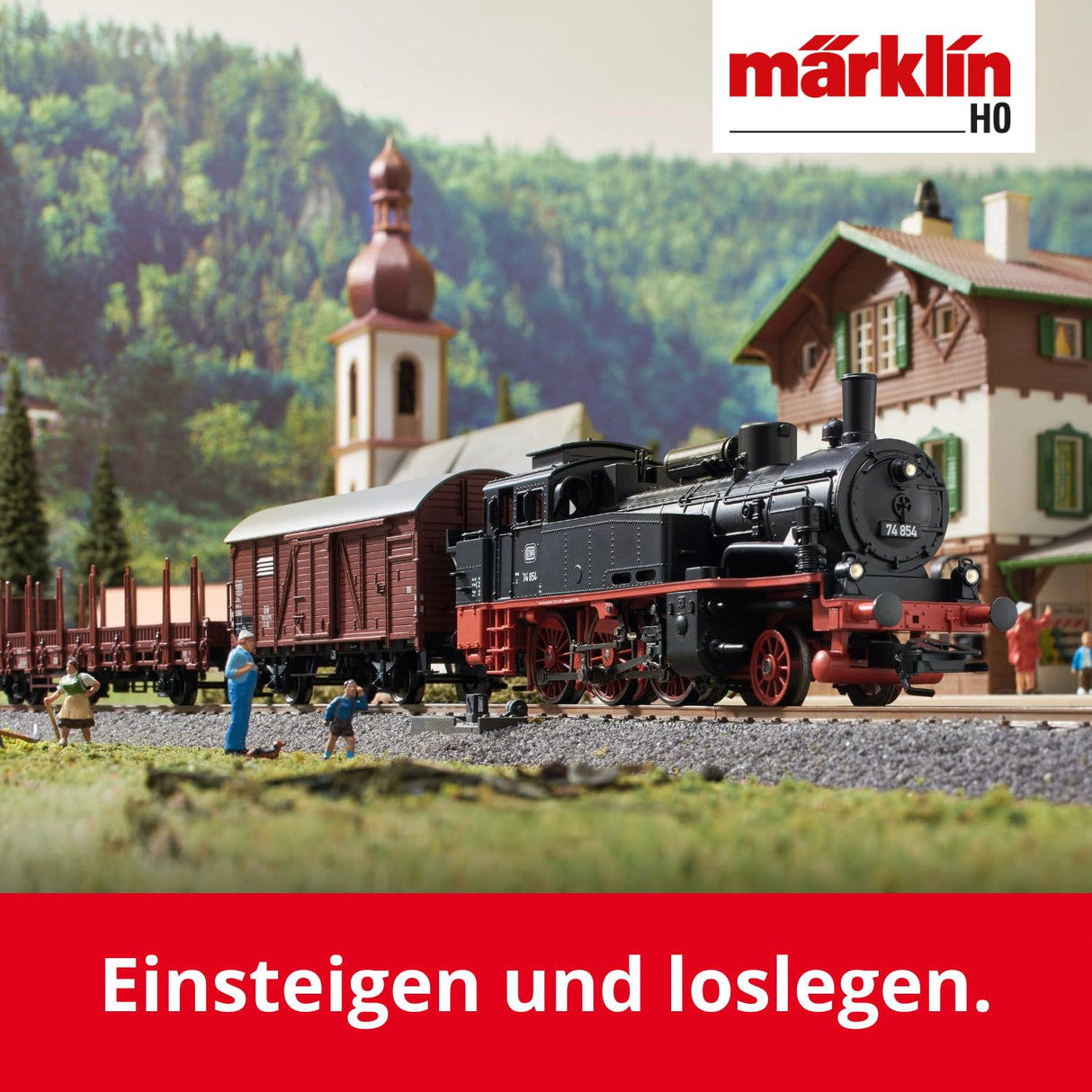 Märklin Era III Freight Train HO (1:87) Modelo de ferrocarril y Tren - 16.5 mm, Niño/niña, 3 año(s), Negro, Marrón, Gris, Rojo, Metal)