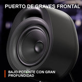 SteelSeries Arena 3 - Altavoces gaming de rango completo 2.0 – Audio inmersivo – Controles de altavoz – Controladores de altavoces 4" – Cableado y Bluetooth – Aux de 3.5mm – PC, Mac, Móvil