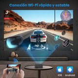 Mini Proyector【Netflix Oficial/Dolby Audio】con Altavoz BT, 15000L Proyector Portatil 4K Soporte WiFi Bluetooth, Proyector de Cine 1080P Full HD para Android/iOS/PS5