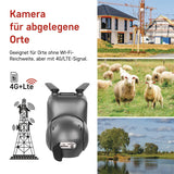 EMOS GoSmart - Cámara de vigilancia Inteligente para el Aire Libre - Cámara IP giratoria de 3 MP 4G/LTE y aplicación - Detección de Movimiento, visión Nocturna, batería de Panel Solar, Compatible con