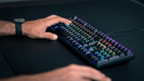 CHERRY G80-3000N RGB, teclado mecánico Gaming con iluminación RGB, distribución de teclado inglés UK (QWERTY), con cable, switches MX SILENT RED originales, negro