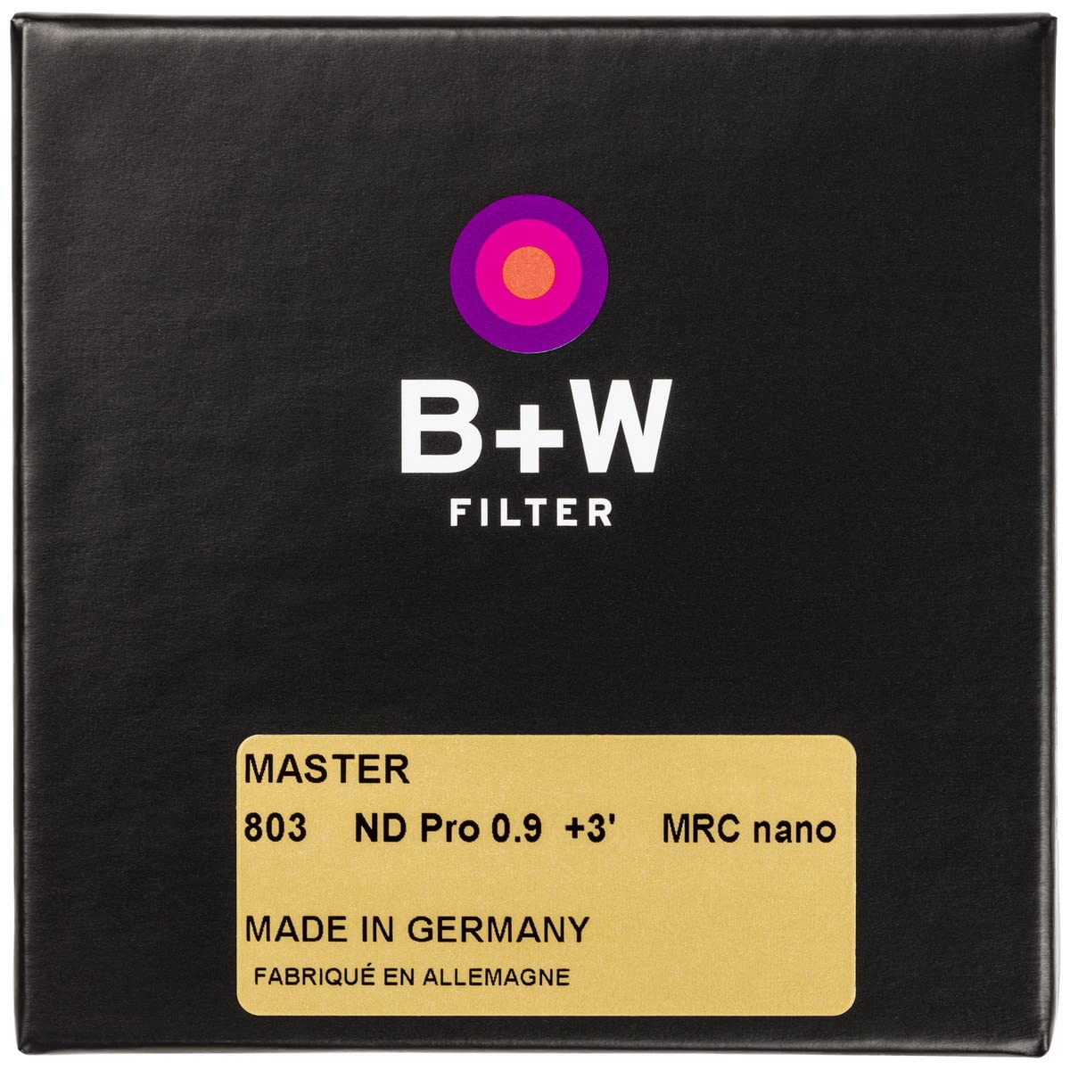 B+W ND 0.9 MRC Nano Master 1101564 - Filtro Gris (77 mm, 16 recubrimientos, Slim, Premium), Color Negro