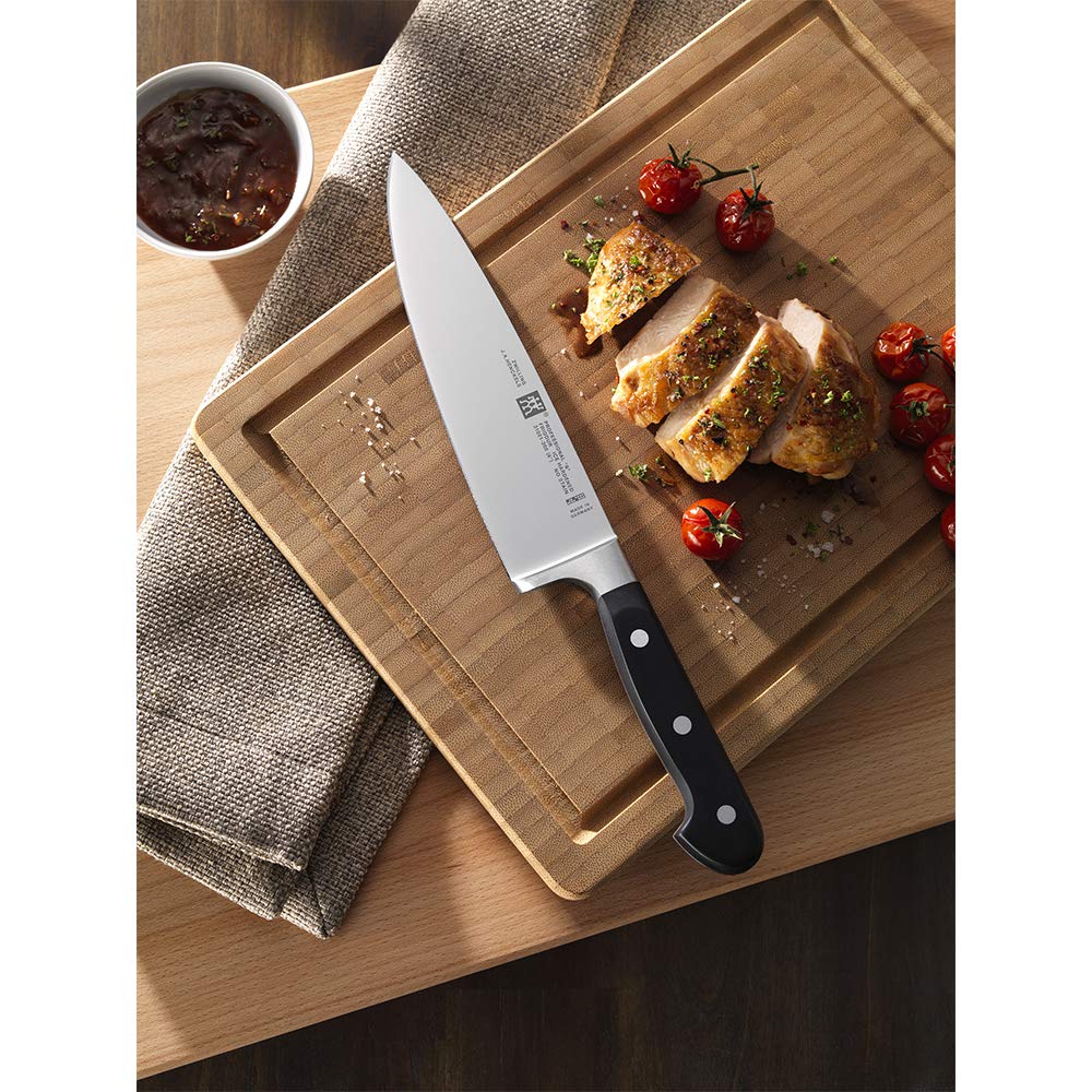 ZWILLING Cuchillo de cocina , Longitud de la hoja: 20 cm, Hoja ancha, Mango especial de acero inoxidable/plástico, Profesional S