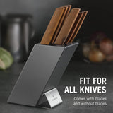 Victorinox Swiss Modern Bloque de cuchillos profesionales con contenido, 6 piezas, incl. 6 cuchillos de chef con mango de madera, negro