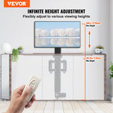 VEVOR Soporte de TV 290 x 107 mm 11,4 x 4,2 pulgadas Soporte de TV Motorizado Aleación de Aluminio Carga 132 libras máx. 28-32 pulgadas de LED/LCD/Plasma/Curva