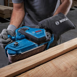 Bosch Professional lijadora de banda GBS 750 (motor de 850 W, con bolsa para lijado de tela, bolsa para polvo)