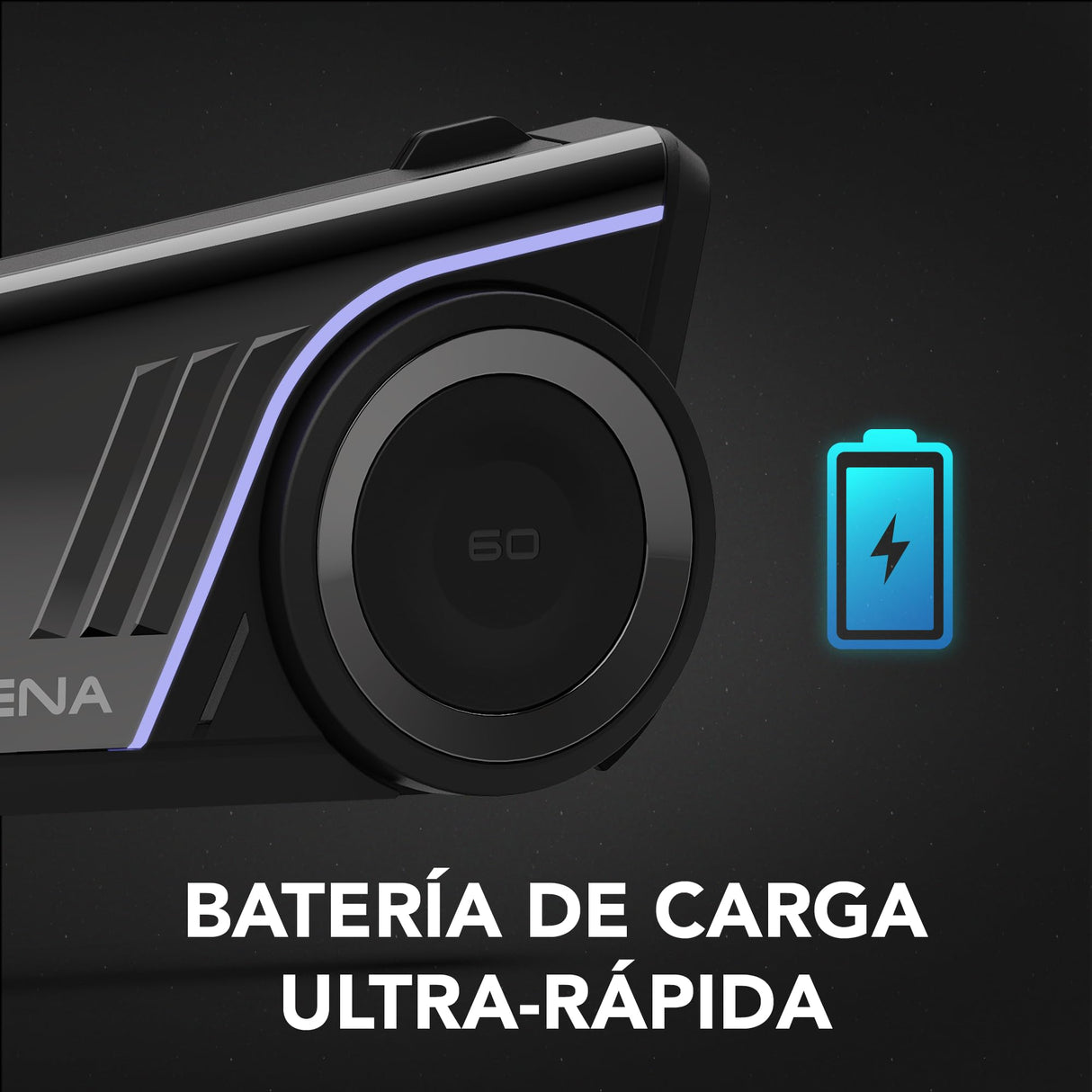 Sena 60S Auriculares de comunicación para Motocicleta con intercomunicador Wave, Mesh e Bluetooth, Sonido de Harman Kardon 2. generación, Paquete Doble
