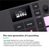Novation Launchkey Mini 25 [MK4]: Controlador de teclado MIDI portátil, 25 teclas, USB e integración DAW. Modos Chord y Scale, pads de percusión, arpegiador y paquete de software de creación musical