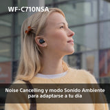 Sony WF-C710NSA Auriculares inalámbricos In-Ear con Noise Cancelling, Ligeros, Controles táctiles, Conexión Multipunto, IPX4, hasta 40 h de batería, Carga rápida, iOS y Android - Negro