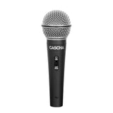 Cascha HH 5080 Stage - Micrófono dinámico para escenario con interruptor de encendido/apagado, incluye cable XLR de 3 m y abrazadera de micrófono, ideal para conciertos y espectáculos en directo y