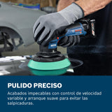 Bosch Professional 12V System pulidora a batería GPX 12V-125 (incl. herramienta con plato de caucho montado con cierre por contacto de 125 mm, plato de espuma de corte y pulido de 125 mm)