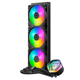 Cooler Master MasterLiquid Atmos 360 Black Refrigeración Líquida para CPU – Refrigeración Líquida AIO, Bomba Doble Cámara, Ventiladores SickleFlow 120 Edge Preinstalados, ARGB Gen 2, LGA1700 y AM5