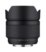 Samyang AF 12mm f/2.0 Auto Focus APS-C Lente compacta Ultra Gran Angular para Fujifilm X (SYIO12AF-FX), Negro