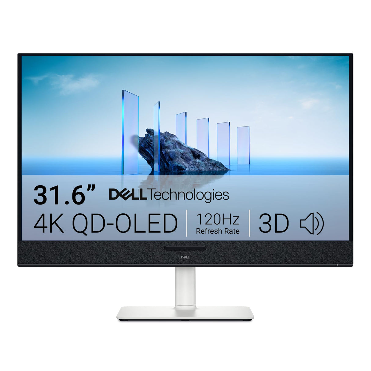 Dell 32 Plus Monitor - S3225QC, 4K UHD (3840x2160), 120Hz, QD OLED, 0.03ms, AMD FreeSync Premium Pro, HDR True Black 400, Dolby Vision, Altavoces Integrados, 3 USB-C, HDMI,