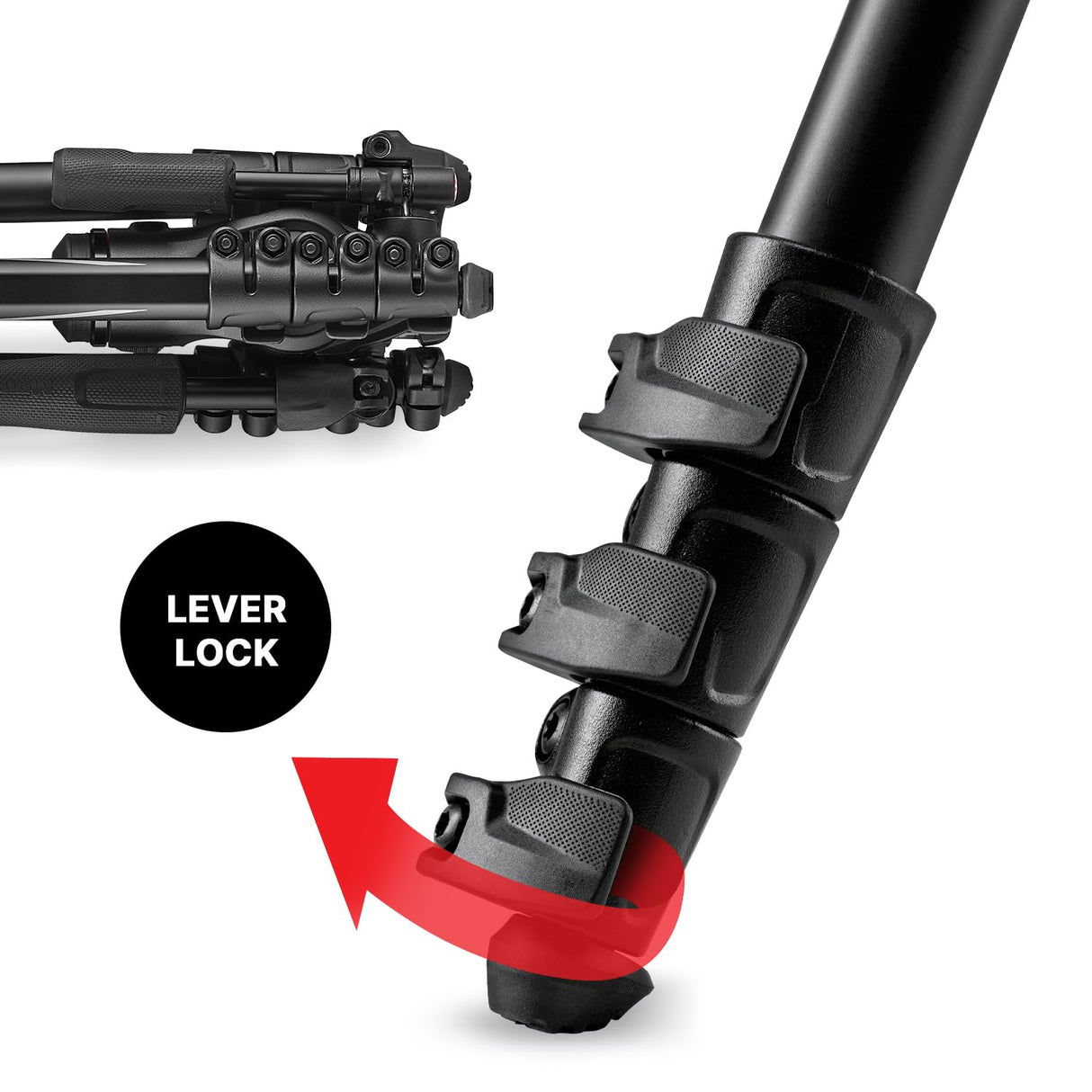 Manfrotto Befree 3-Way Live Advanced - Trípode y Cabezal de Aluminio para Cámaras y Videocámaras de hasta 6 kg, Ultracompacto - Accesorio para la Creación de Contenidos, Fotos y Videos