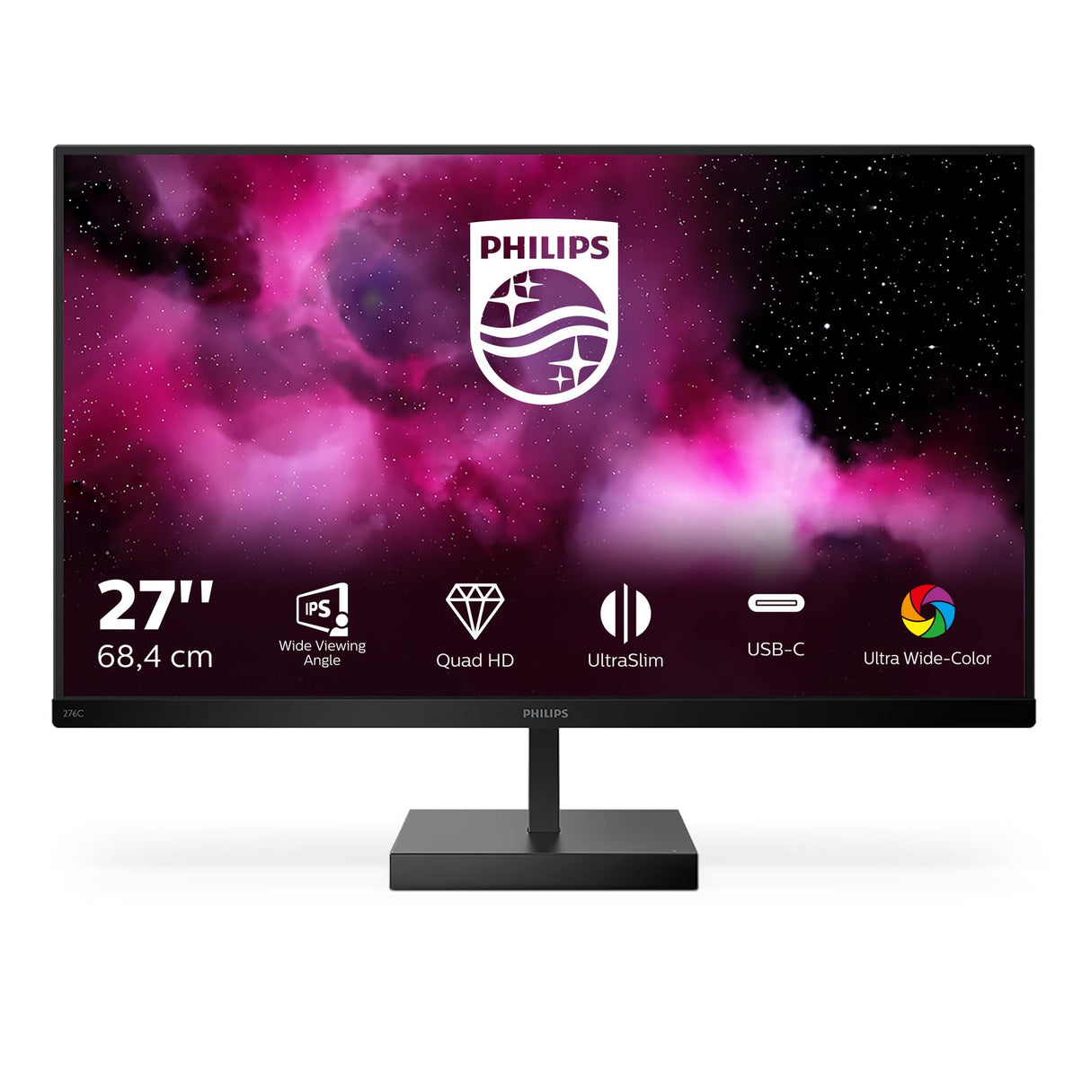 Philips Monitor 276C8/00-27" QHD, 75Hz, IPS, FreeSync (2560x1440, 350 CD/m, HDMI 1x1.4, 1x2.0)