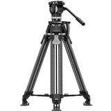 LEOFOTO Trípode de Carbono LVF-163C + FH-10 Kit de trípode de vídeo
