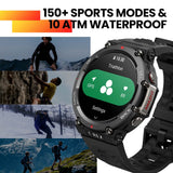 Amazfit T-Rex 2 47mm SmartWatch Reloj Deportivo Premium Multideporte con GPS Navegación en Tiempo Real Ejercicio de Fuerza 150+ Modos Deportivos Frecuencia cardíaca Monitoreo SpO2