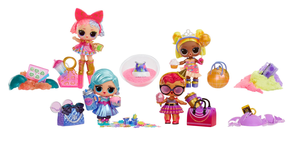 L.O.L. Surprise! Big Surprise Party - 4 Muñecas Coleccionables, 40+ Sorpresas, 5 Experiencias Unboxing, Moda, Arena, Gel Crush, Shell Smash, Fluff, Party Confetti, Regalo para Niñas a Partir de 4 Años