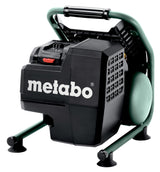 Metabo Compresor sin aceite a batería 18V - Portátil y compacto, 8 bar, 5L, motor Brushless, ideal interiores