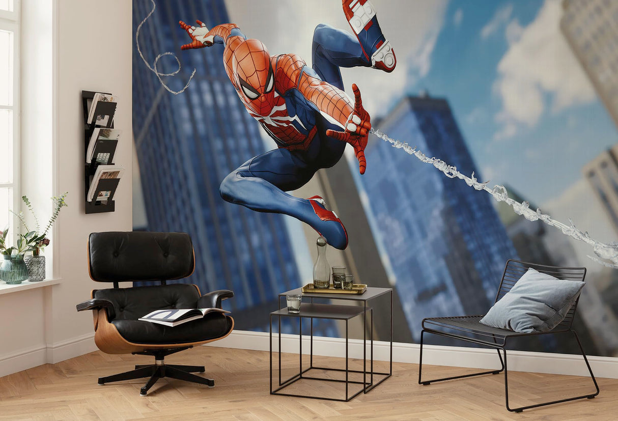 Komar WTD - Papel pintado fotográfico para habitación infantil (400 x 250 cm), diseño de Spider-Man Attack de Marvel