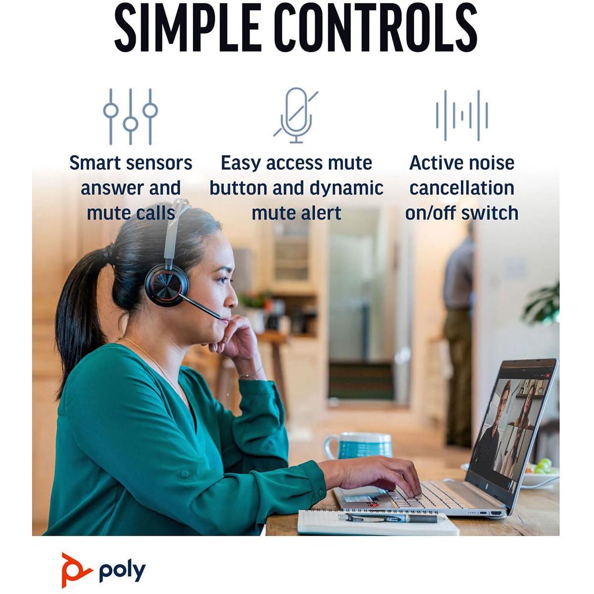 HP Poly Voyager Focus 2 - Auricolare - On-Ear - Bluetooth