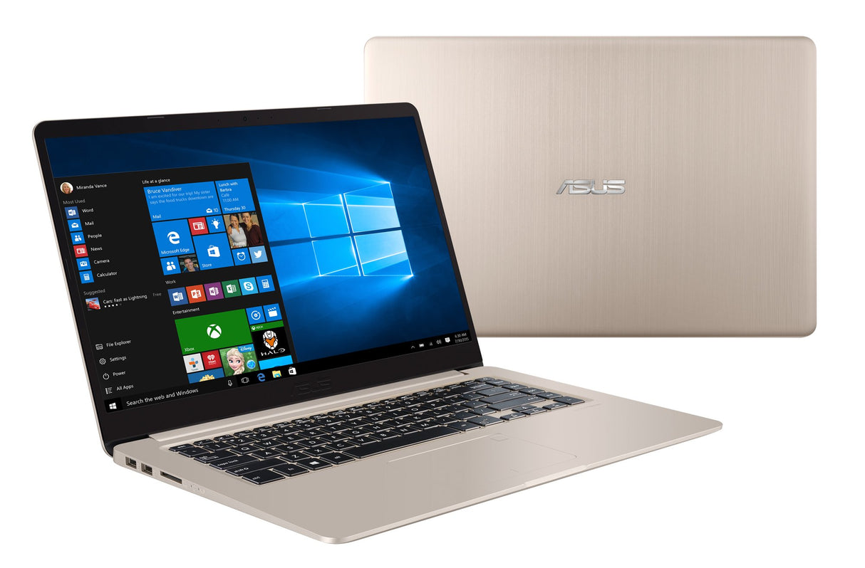 ASUS S510UA-BR277T - Ordenador portátil de 15.6" (Intel Core i5-7200U, 8 GB de RAM, SSD de 512 GB, Intel HD Graphics 620, Windows 10 Original), Metal Oro - Teclado QWERTY Español
