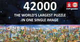 Educa - Puzzle XXL 42000 Piezas para Adultos | La Vuelta al Mundo | Incluye Lámina y Servicio de Piezas Perdidas | Rompecabezas Educativo y Decorativo | A Partir de 14 años (17570)