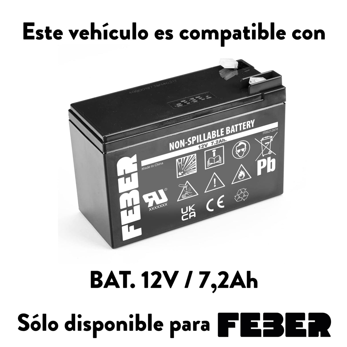 FEBER - Challenger 12 V Coche, Coche de 2 Plazas Deportivo, Color Rojo, Alcanza 5,3km/h, Incluye Batería y Cargador, Autonomía de 40 min, para Niños de 3 a 7 años, Famosa (800008262)