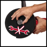 Einhell Amoladora angular con batería AXXIO 36/230 Q Power X-Change (36 V, máx. profundidad de corte 70 mm, 6600 rpm, motor sin escobillas, envío sin batería, cargador sin disco de corte)