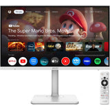 MSI Modern MD272UPSW, Monitor Inteligente UHD 4K de 27", Google TV, Control inalámbrico, Type-C 65W, Altavoces Integrados, Blanco