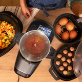 Cecotec Robot de Cocina Multifunción Mambo Touch. 1600 W, 37 Funciones, Pantalla Táctil TFT 5" con Recetario Integrado, 3,3 Litros de Capacidad, APP, Báscula y Jarra de Acero Inoxidable