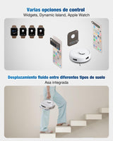 ECOVACS DEEBOT Mini Robot Aspirador y fregasuelos, succión de 9000 Pa, Antienredos ZeroTangle 2.0, TrueMapping 2.0, Secado a 45 ℃, autovaciado, fregado Inteligente, autolimpieza, Azul