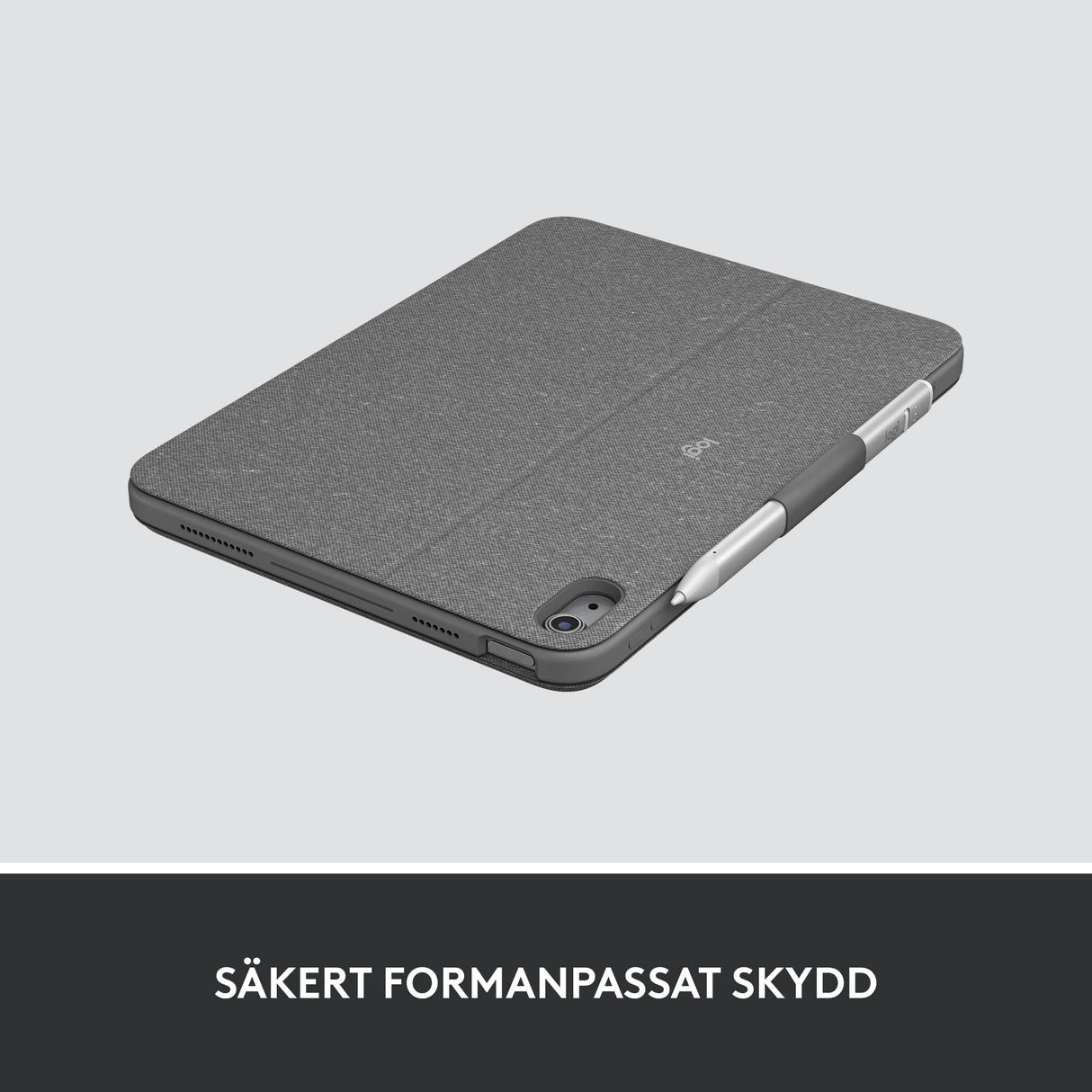 Logitech Funda Combo Touch con teclado desmontable para iPad (7.ª, 8.ª, 9.ª y 10.ª generación y iPadOS 13.4 o posterior), diseño PAN Nordic, color grafito