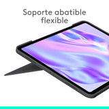 Logitech Combo Touch, funda con teclado, iPad Pro 13 pulgadas (M4)(2024) - Teclado retroiluminado extraíble con soporte abatible, escritura cómoda, modo multiuso, Disposición QWERTY Español, Grafito